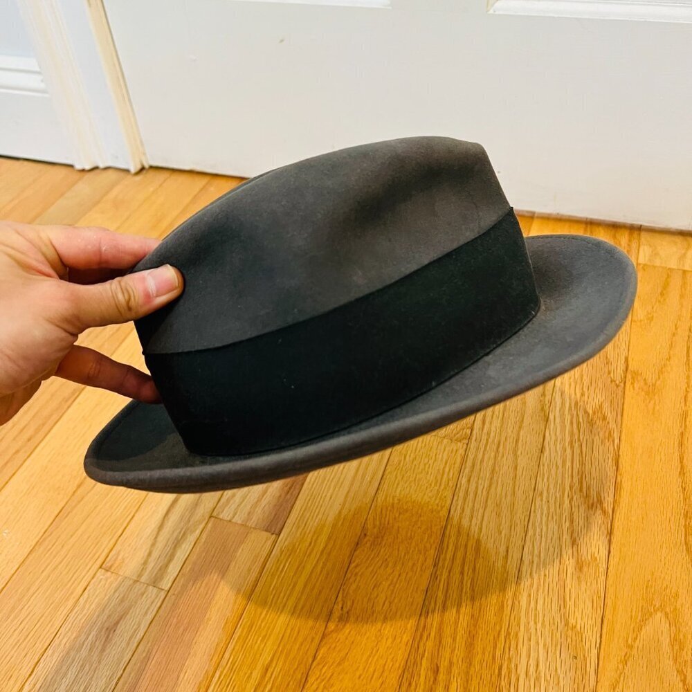 Dobbs VINTAGE NEW YORK FEDORA CAP HAT Made In USA 7 - 3/8